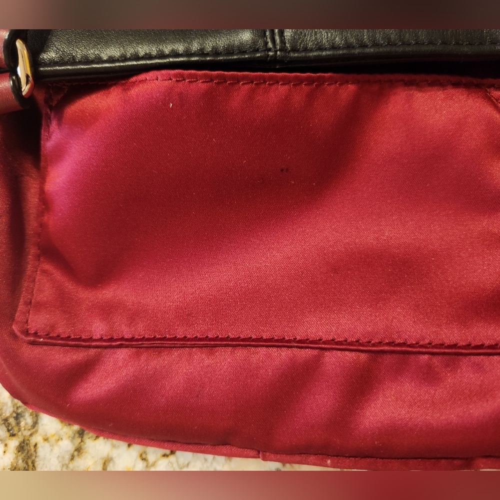 Coach Purse, F49865 Park Quilted Color Block Carrie Mini Tote Bag EUC Burgundy - Picture 14 of 15